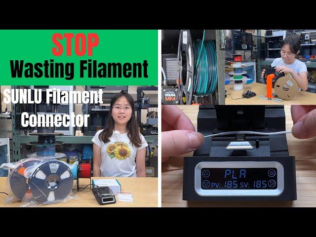 How to reduce 3D printing filament waste by using the SUNLU filament connector FC01