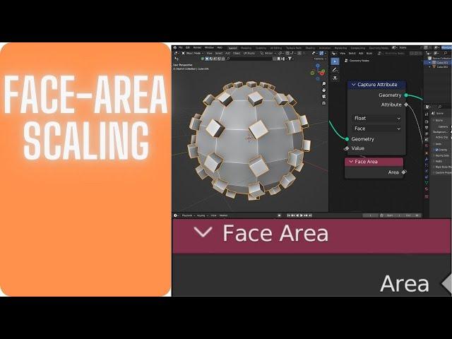 Blender Face area instance scaling