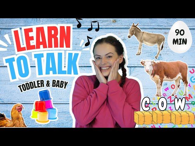 Learn To Talk | Animals, Songs, Toys & Colours | Toddler & Baby Learning Video | Baby Signs & Rhymes