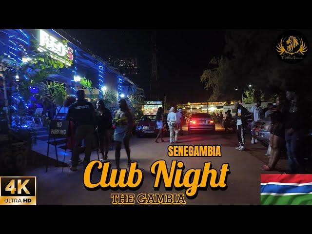 [4k]   CLUB NIGHTLIFE Virtual walk On the SENEGAMBIA STRIP In THE GAMBIA-West Africa.