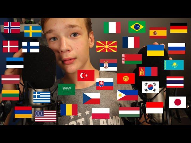 ASMR Whispering YOUR Favorite Trigger Words In 35 Different languages 