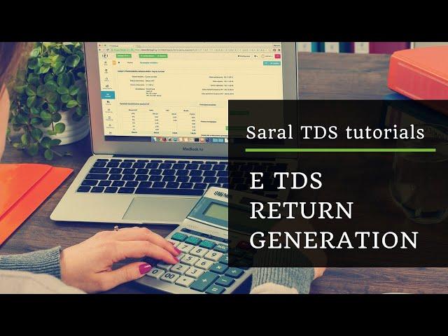 E TDS return generation through Saral TDS