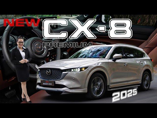 Review New Mazda CX8 Premium 2025 vẻ đẹp tương đồng đàn em CX-5 đang dẫn đầu phân khúc.