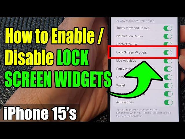 iPhone 15/15 Pro Max: How to Enable/Disable LOCK SCREEN WIDGETS