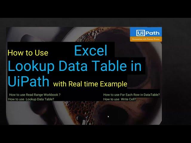 VlookUp in Excel UiPath | Excel VLOOKUP's in UiPath