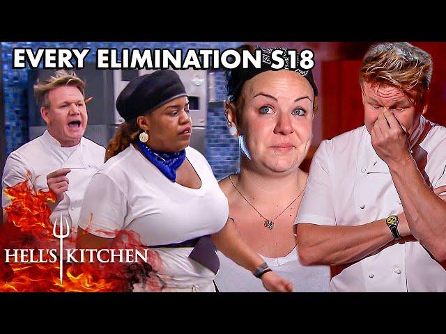 Tears, Tantrums and Tactics  - Every Elimination from Season 18 | Hell's Kitchen