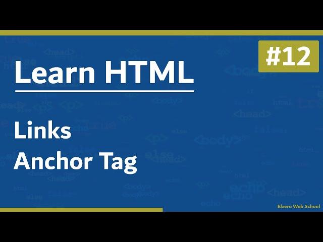 Learn HTML In Arabic 2021 - #12 - Links - Anchor Tag