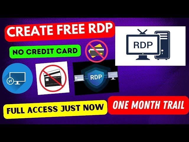 How to Create Free RDP (No Credit Card Needed!) | 30 Days Free Trial RDP In 2025 | RDP Free