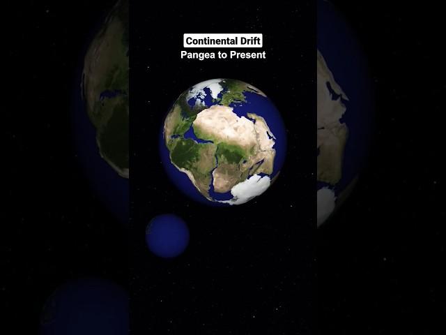 Continental Drifting : Pangea to Present time #shorts #earth  #pangea #continental #drift #space