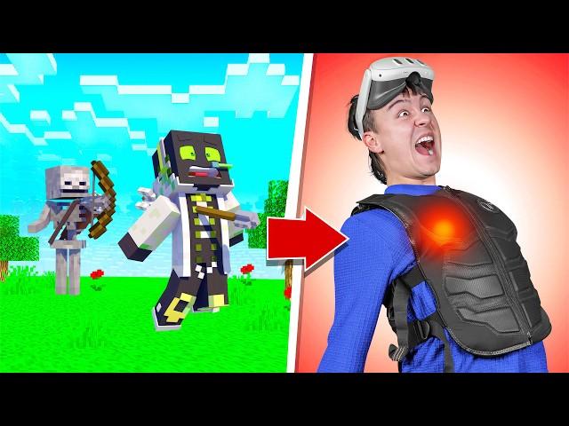 Minecraft VR ABER mit SCHADEN in REAL LIFE!!