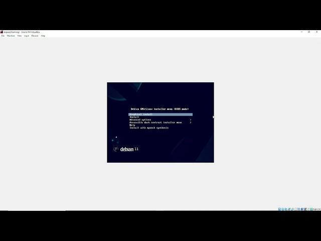 Install Debian 11 with a Desktop Environment and Guest Additions on VirtualBox