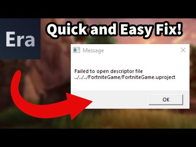 How to fix "Failed to open descriptor file" on Era! (Quick and Easy)