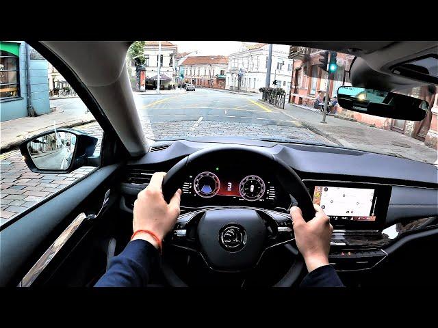 New Skoda Octavia 2020, 150HP POV Test Drive. Newest Skoda Octavia. GoPRO test drives