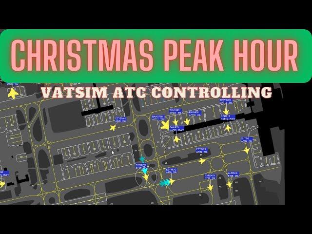 CHRISTMAS RUSH HOUR AT GATWICK | Air Traffic Control | VATSIM ATC