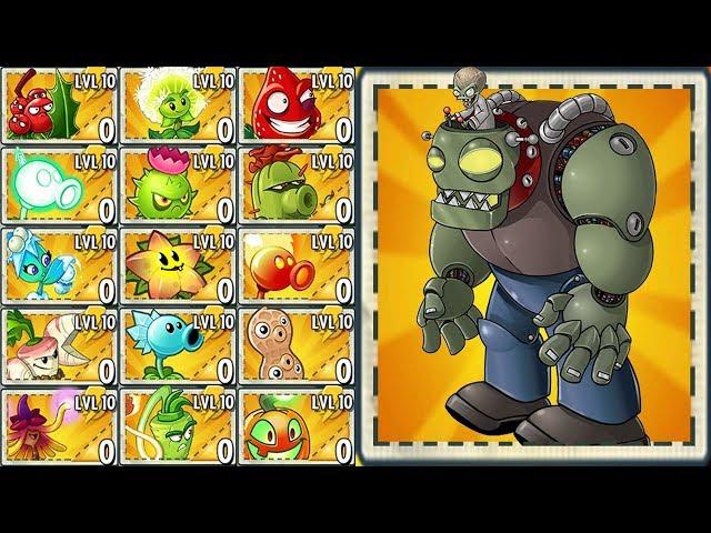 Plants vs Zombies 2 Final Boss - All Premium Plants Power-Up! vs All Zomboss Fight