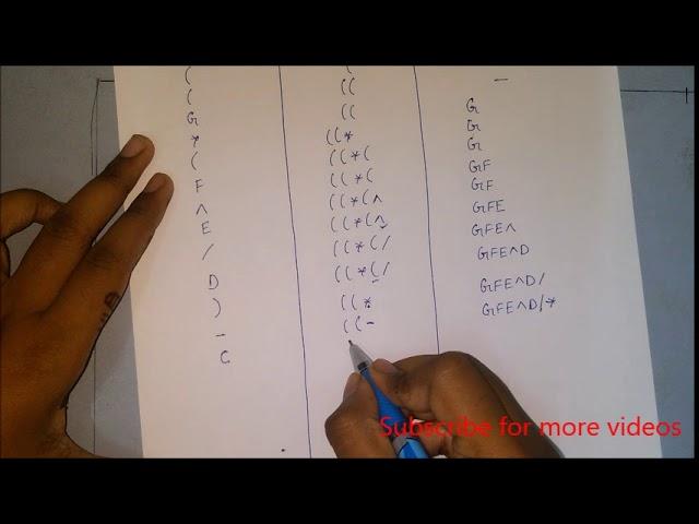 infix to prefix | important for interview | expression conversion algorithm 2