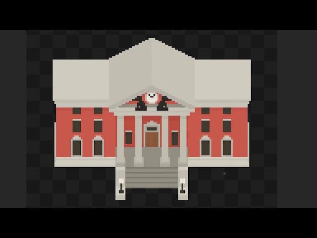 Pixel Art Time Lapse #2 - Back To The Future - Courthouse