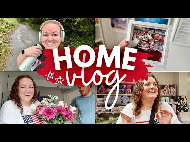 HOME VLOG!  self-care day, healthy habits, mindful crafts, 5-minute makeup & 'me time' ‍️