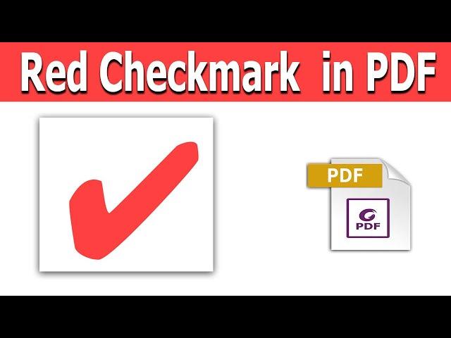 How to add a red checkmark in a PDF Document in Foxit PhantomPDF