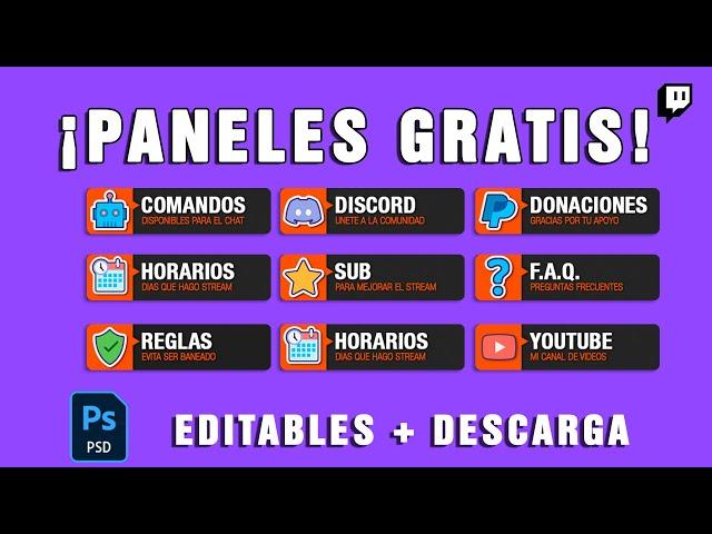 Paneles Twitch GRATIS! 