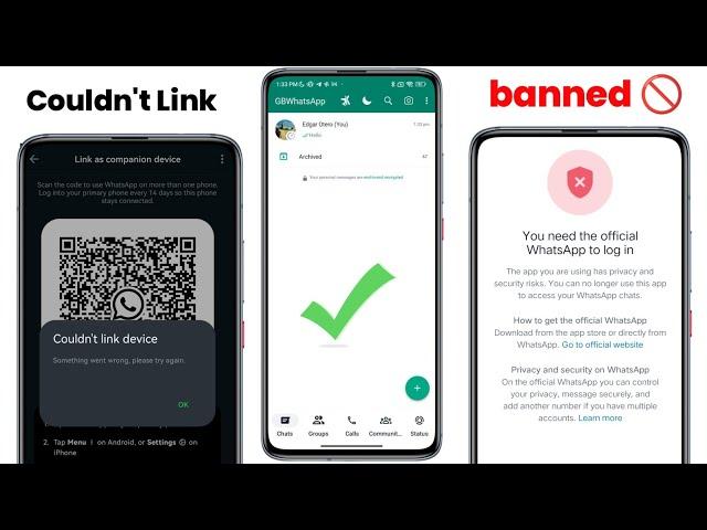 Couldn't link device GB whatsapp couldn't link device 2025 |GB whatsapp link device not working 2025