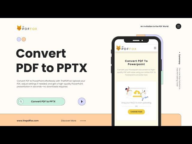 How to Convert PDF to PPTX for Free Online | Fast & Easy with The PDF Fox!