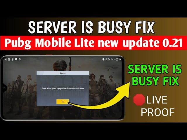 How To Solve Pubg Mobile Lite Server Is Busy Please Try Again Later Problem |pubg lite restrict area
