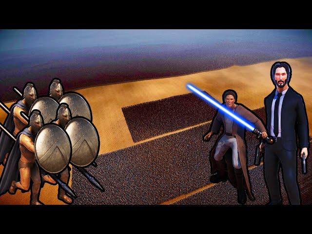 20 MILLION SPARTANS vs 60,000 JEDI KNIGHTS + 1,000 JOHN WICK | UEBS 2