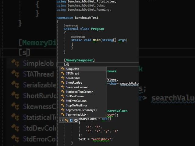 C# Performance Optimization : SearchValues Benchmark #csharp #programming #codeoptimization