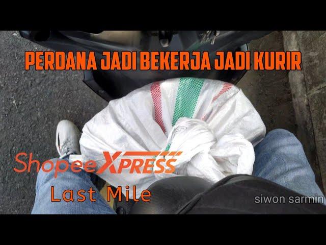 perdana jadi kurir Shopee Xpress last mile