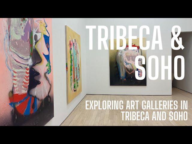 Art galleries in Tribeca & Soho in NYC: colorful abstract paintings, sculpture, and more