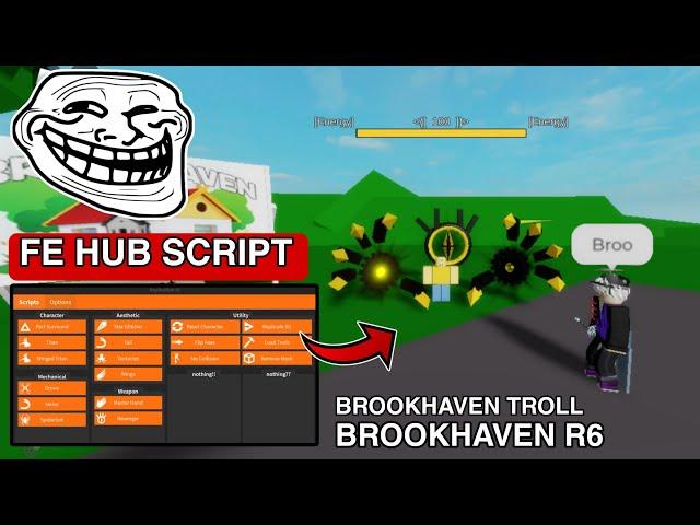 Brookhaven R6 Troll Admin Commands Script Hack FE Hub |Hydrogen,fluxus,Arceus x Mobile