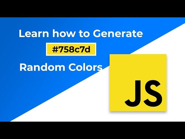 Random Color Generator using JavaScript for Beginners in 2020