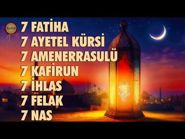 7 Fatihah 7 Ayatul Kursi 7 Amanarrasulu 7 Kafirun 7 Ikhlas 7 Falaq 7 Nas Qur'an Al Kareem Ruqyah