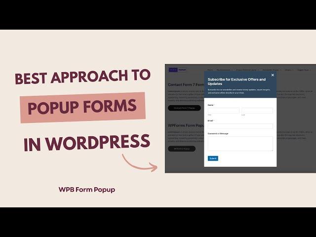 How to Create a Popup Form in WordPress (easy and quick) | WPForms Forms Popup | WPB Form Popup