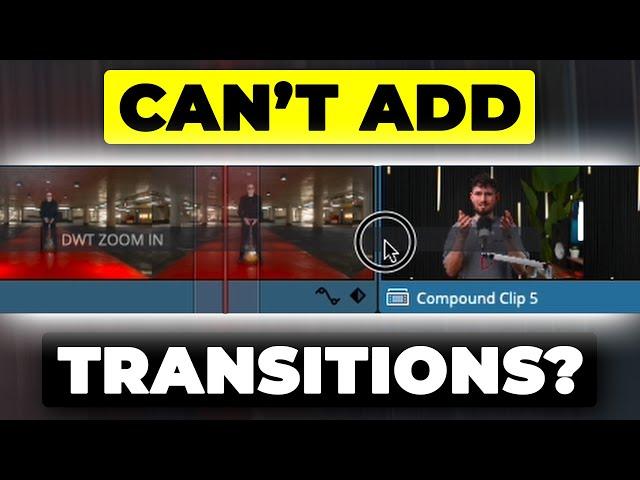 Can't ADD Transitions in Davinci Resolve ? Fast FIX