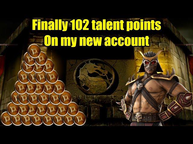 How to get 102 Talent Points On New Account | (MK Mobile)