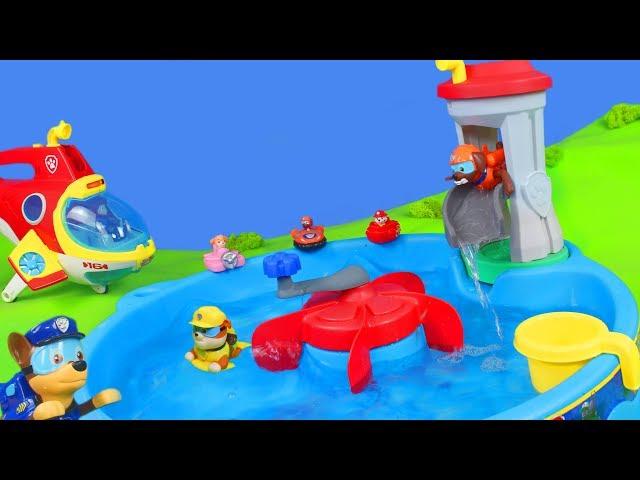 PAW Patrol: Wassertisch von Chase, Ryder, Feuerwehrmann Marshall, Skye & Rubble mit Slime