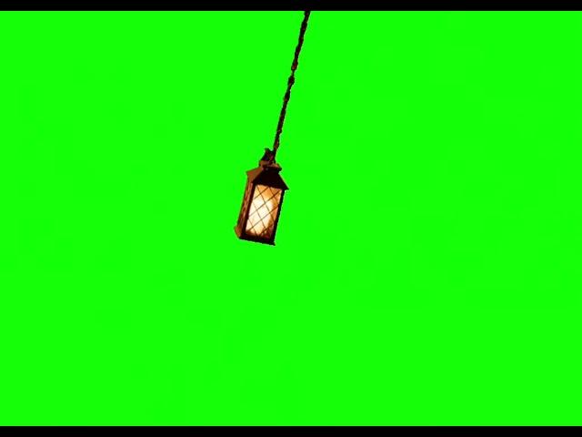 Christmas hanging lamps green screen