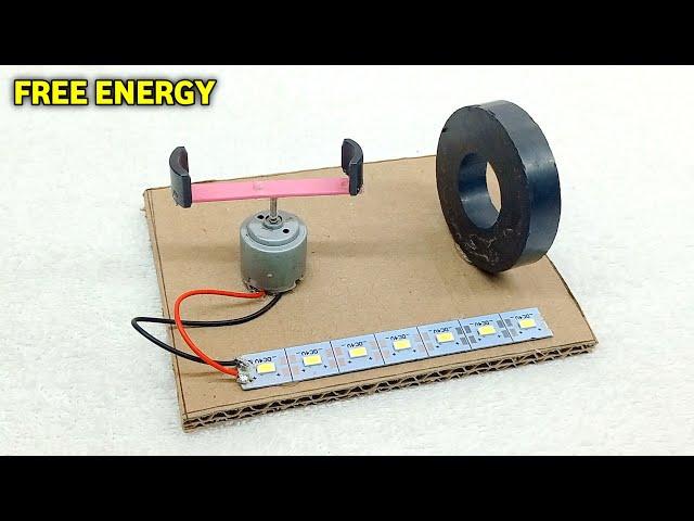 Free Energy || How To Make Free Energy Magnetic Light Bulb || Magnet free energy at DC Motor