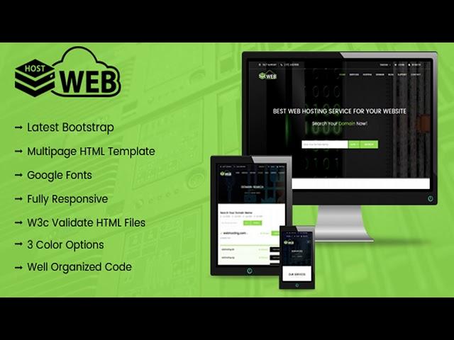 HostWeb - Responsive Web Hosting HTML Template | Themeforest Website Templates and Themes