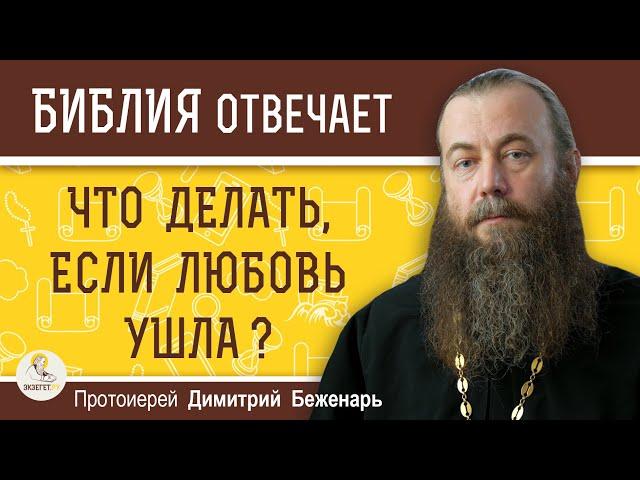 ЛЮБОВЬ УШЛА. ЧТО ДЕЛАТЬ ?  Протоиерей Димитрий Беженарь