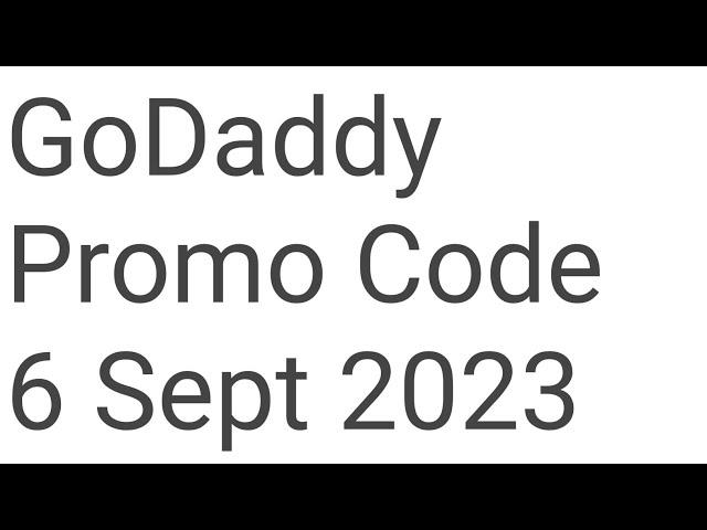 GoDaddy Promo Code