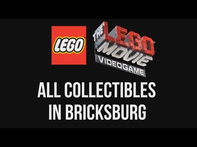 Bricksburg Hub all collectibles (Cats,red bricks,billboards,instructions) - The LEGO Movie Videogame