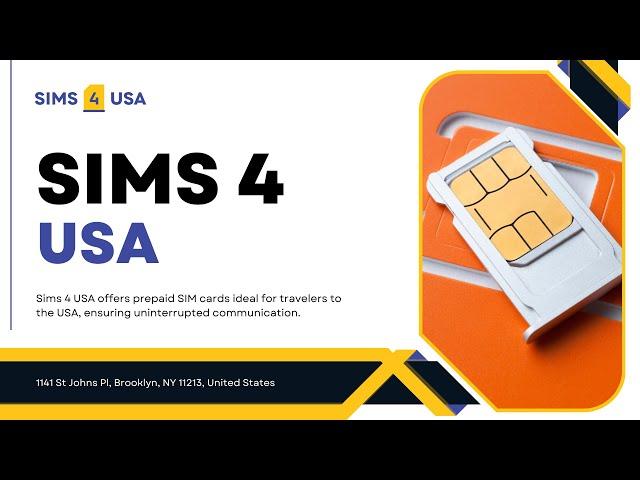 Sims 4 USA - Prepaid SIM Card Brooklyn, NY | E Sim USA | High-Speed Data |  International Calling