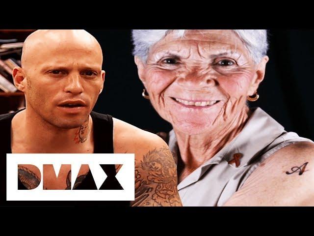 80 Year Old Woman Gets Her First Tattoo! | Miami Ink