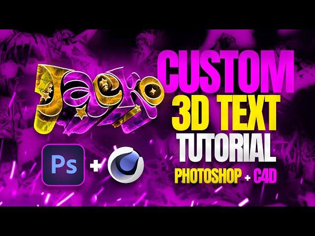 How To Make CUSTOM 3D TEXT in C4D & Photoshop Tutorial! 2024