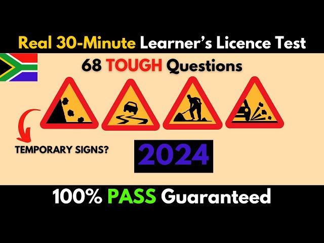 FULL 68 Question Learner's License Test -2024. (Real Test)- Tough Questions