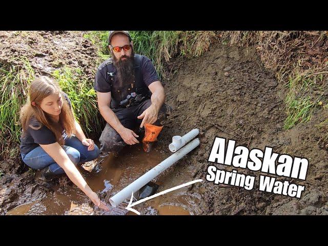 Digging for Natural Alaskan Spring Water