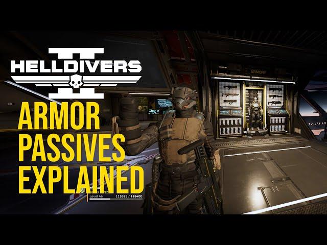 ARMOR PASSIVES in Helldivers 2 EXPLAINED